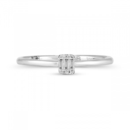 Золотое кольцо с бриллиантами Baguette RG1038