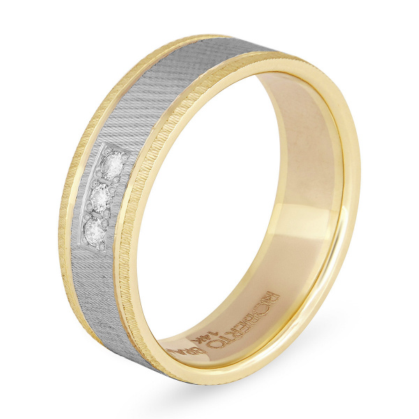 Золотое обручальное кольцо женское с бриллиантами и сапфиром Amore Infinito 562-030-1742