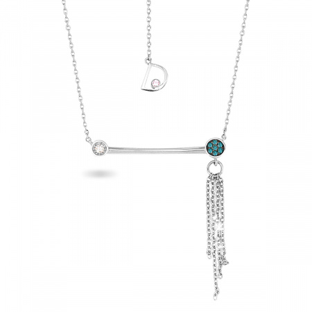 Золотое колье с бриллиантами Naviblue D437MW