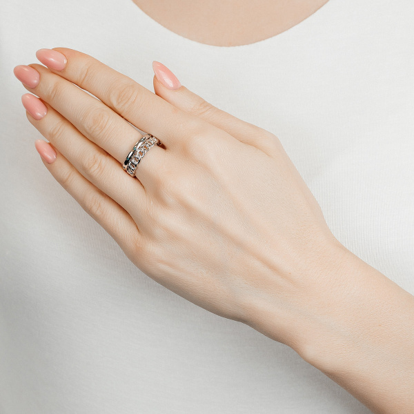 Золотое кольцо с бриллиантами Naviblue JD1653R