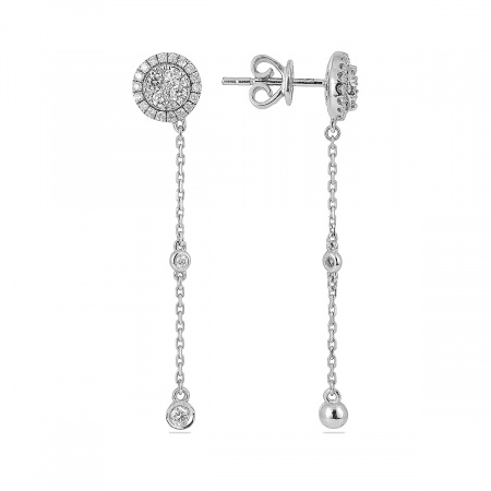 Золотые серьги с бриллиантами Diamond Love AKP0320