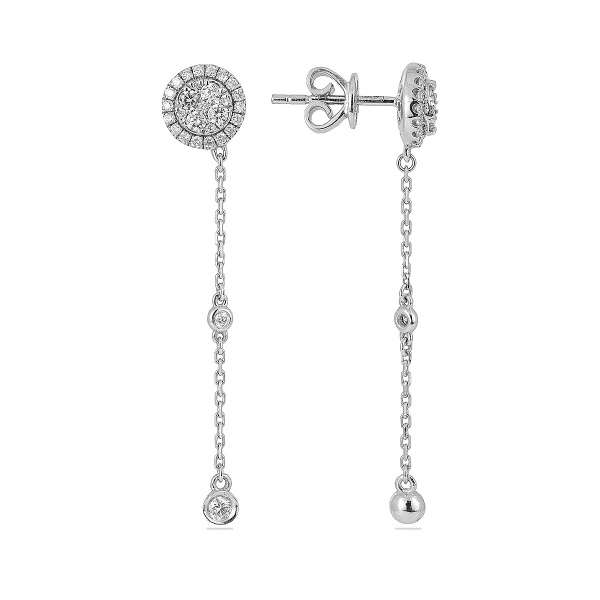 Золотые серьги с бриллиантами Diamond Love AKP0320