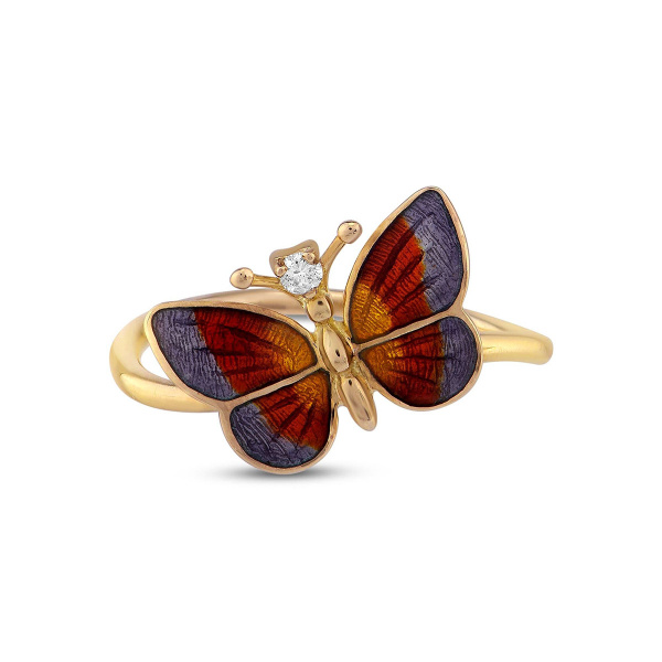 Золотое кольцо с бриллиантами в форме бабочки Noah`s Ark NAXR0059-00-3