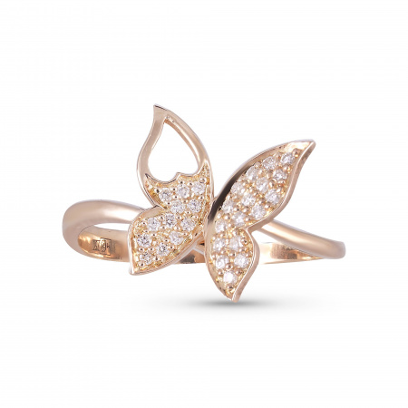 Золотое кольцо с бриллиантами Naviblue AR1001WD-R