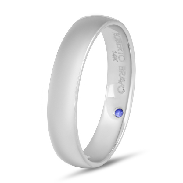 Золотое обручальное кольцо с сапфиром Amore Infinito 210-000-640